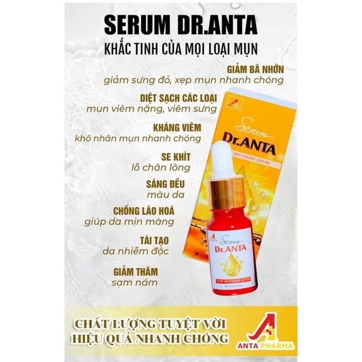 Serum Dr Anta đẹp da se khít lỗ chân lông.