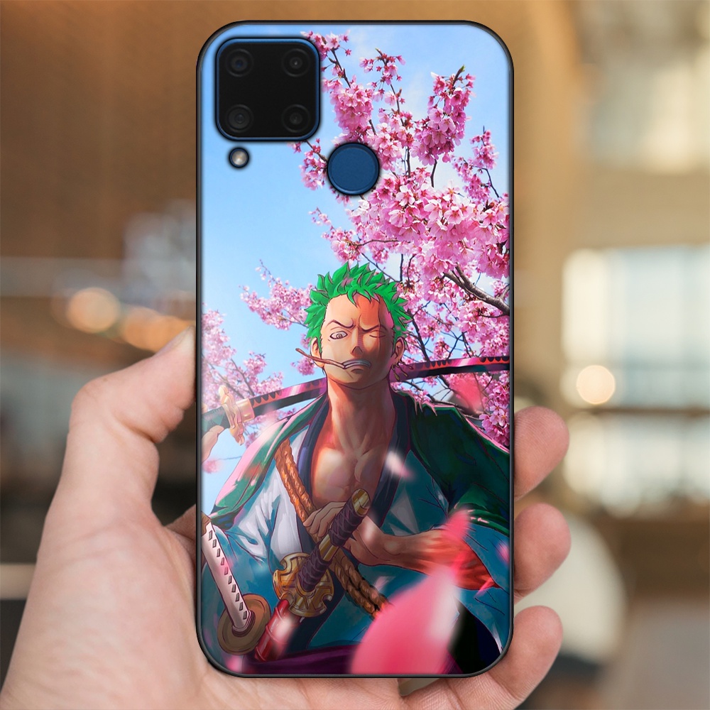 Ốp lưng Realme C15 viền đen in hình Zoro One Piece