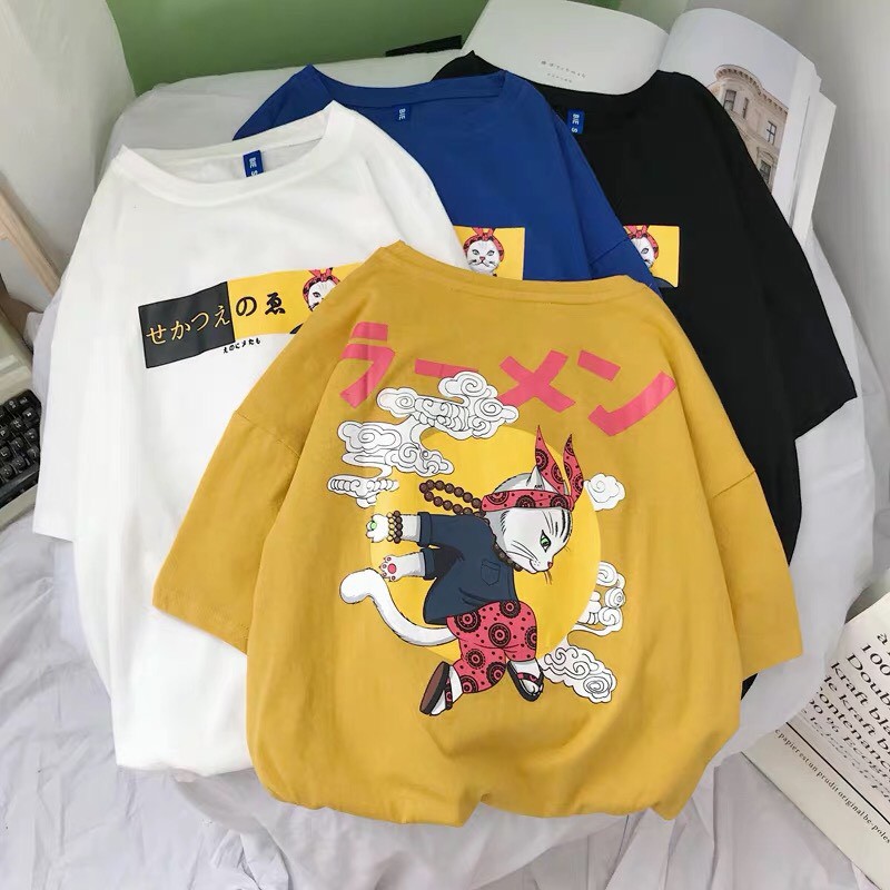 Áo thun tay lỡ unisex form rộng Thỏ Lão Đại nam nữ ulzzang Wind | BigBuy360 - bigbuy360.vn