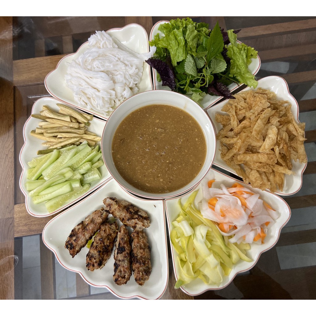 Bộ bát đĩa mặt trời gốm sứ Bát Tràng