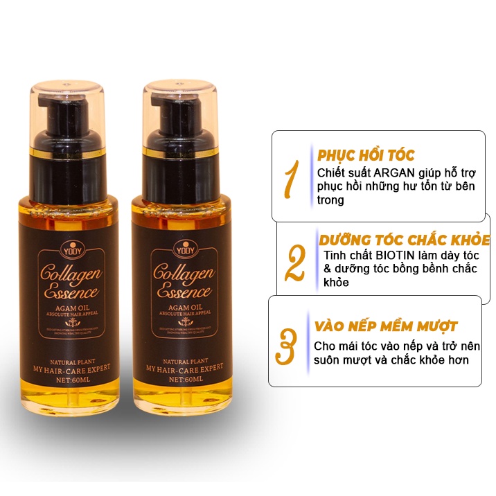 Tinh Dầu Dưỡng Tóc YODY COLLAGEN ESSENCE 60ML - Phục Hồi Và Kích Mọc Tóc Lamyra