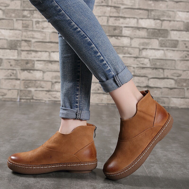 G041-Giày ENDA Kisuhi Da Thật Handmade Cổ Cao