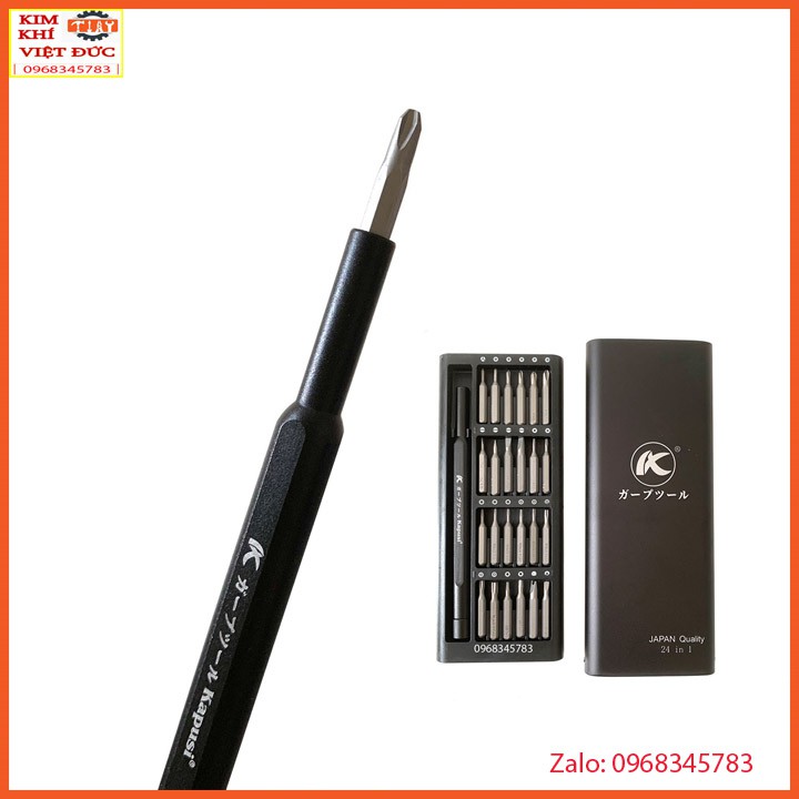 Bộ tua vít   _ Bộ tua vít đa năng mini 24 đầu kapusi tô vít, tuốc nơ vít nhỏ sửa chữa điện thoại iphone kính