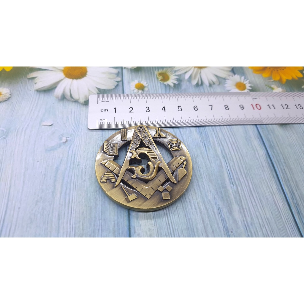 [ 3 - 5cm ] Đồng xu lưu niệm khắc hình hợp kim mạ màu nhiều mẫu ( có hộp nhựa ) - Baystore