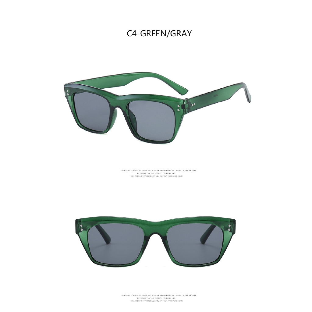 Kính Mát Gọng Vuông 2020 Phong Cách Âu Mỹ Retro