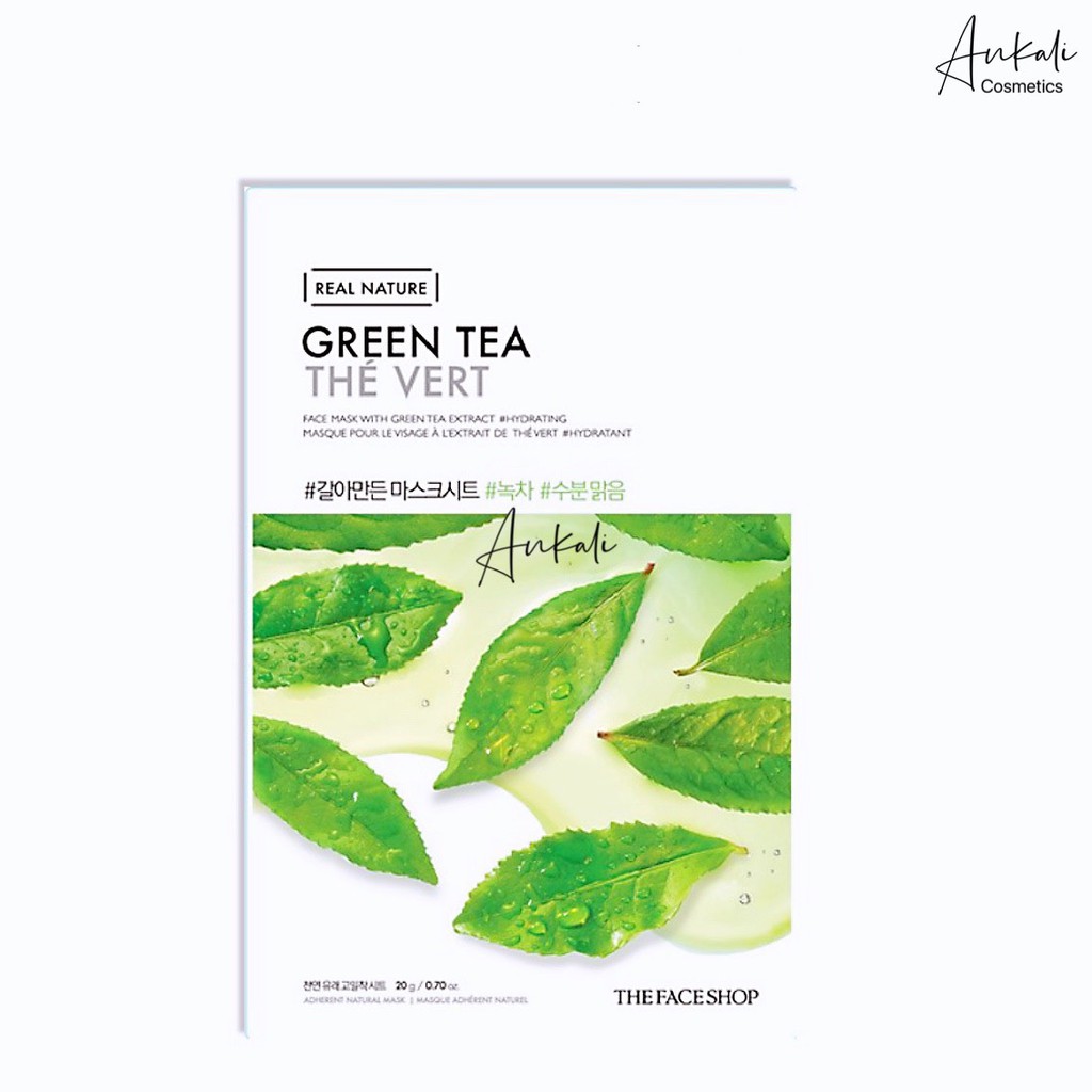 Mặt Nạ Giấy The Face Shop Real Nature Green Tea Face Mask Trà Xanh