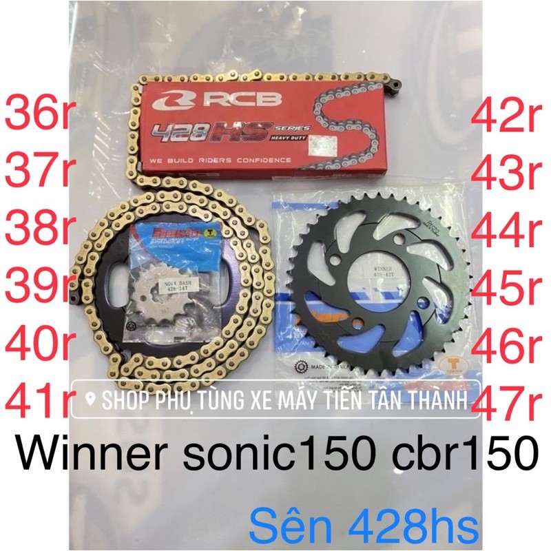 SND WINNER SONIC150 CBR150R  ( Nhông sên đĩa xích)