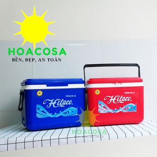 Thùng Đá Nhựa 24 Lít (24L) Hitaco- Có Vòi Xả, Tay Xách Tiện Lợi, Giữ Đá Lâu- Đồ Gia Dụng Hoacosa