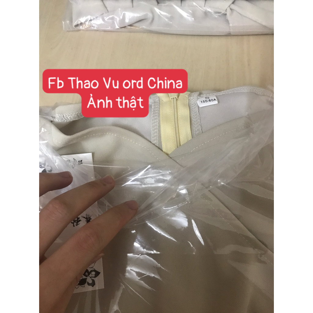 Váy Tay Lửng 2 Màu Be Vs Đen ⚡️ẢNH THẬT⚡️ Váy Đầm Cotton Mùa Hè