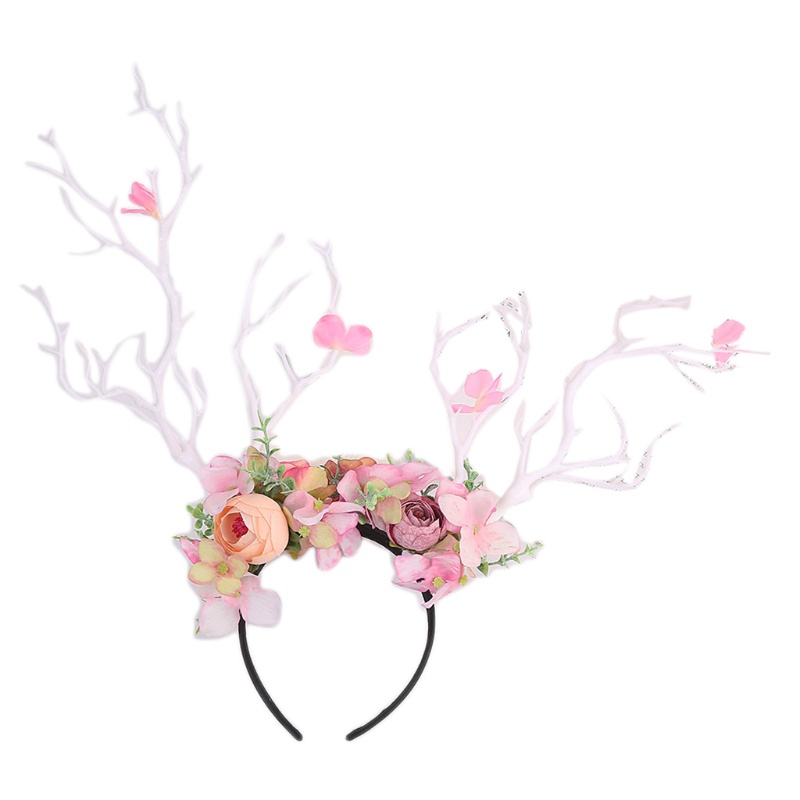 Vòng Hoa Cài Tóc Hình Sừng Hươu Dùng Làm Đạo Cụ Chụp Ảnh Cưới