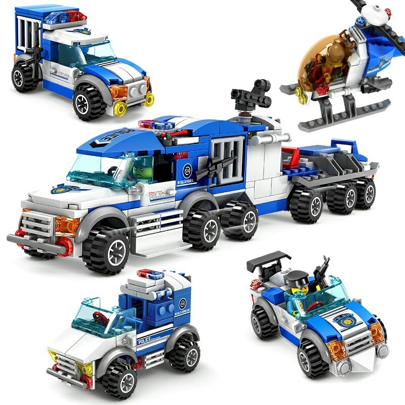 Đồ chơi lego 367 mảnh lắp ráp thành trạm cảnh sát 4 trong 1