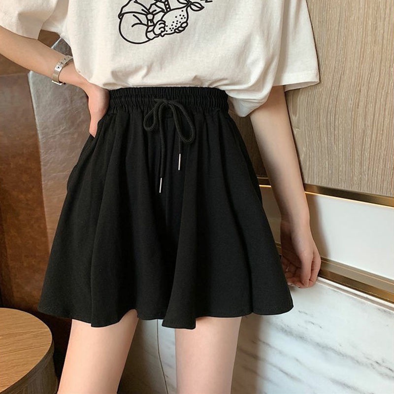Quần Short Thể Thao Giả Váy Dáng Chữ A Lưng Cao Cỡ Lớn Thời Trang Cho Nữ