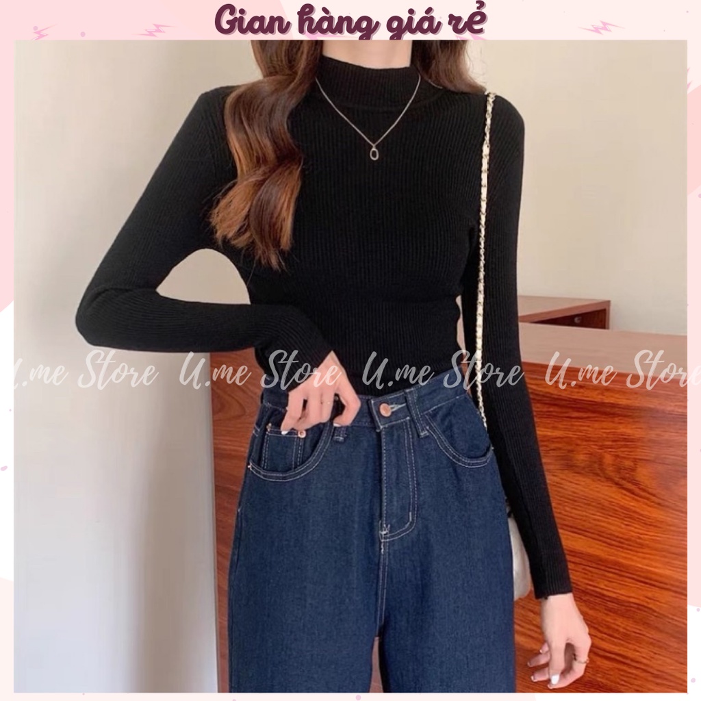 Áo len tăm body cao cổ 3cm dày dặn giữ nhiệt Áo len cổ cao nhiều màu cao cấp cho nữ | BigBuy360 - bigbuy360.vn