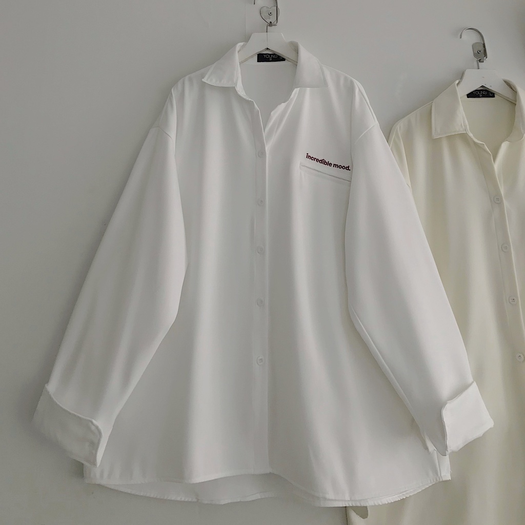 Áo Sơ Mi Nữ Form Rộng Dáng Dài JEMCLOSET Phong Cách Trẻ Trung Ulzzang Style Năng Động Hanbi 10414