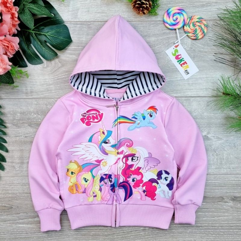 Size đại Áo khoác NGỰA PONY chống nắng cho bé gái thun da cá cao cấp mềm mịn sale