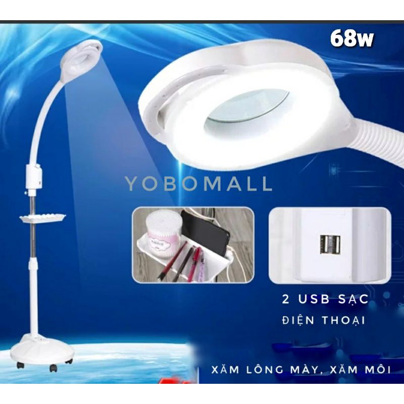 Chính hãng  Đèn led kính lúp chuyên dụng cho spa, đèn nối mi ánh sáng mát dịu - Yobomall