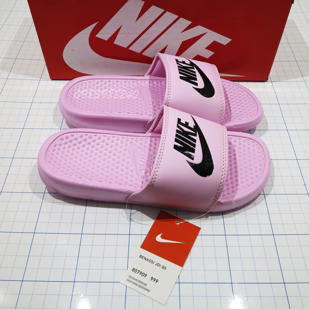 [Hộp Nike] Dép Nike Nk quai ngang nam nữ đầy đủ tem, mác, lót dày, tem size in nhiệt trong lót, tặng hộp hãng.