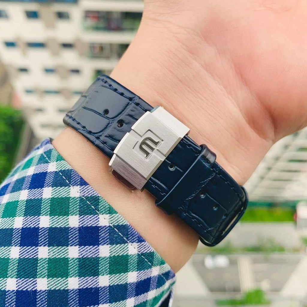 Đồng hồ nam chính hãng Maurice Lacroix Aikon Blue AI6008-SS001-430-1 - Máy cơ tự động - Kính Sapphire phủ chống lóa