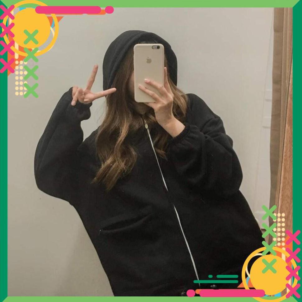 [Lên đồ là Sang] Áo khoác Thun Nỉ Trơn Túi Hộp Có Khóa Kéo | BigBuy360 - bigbuy360.vn