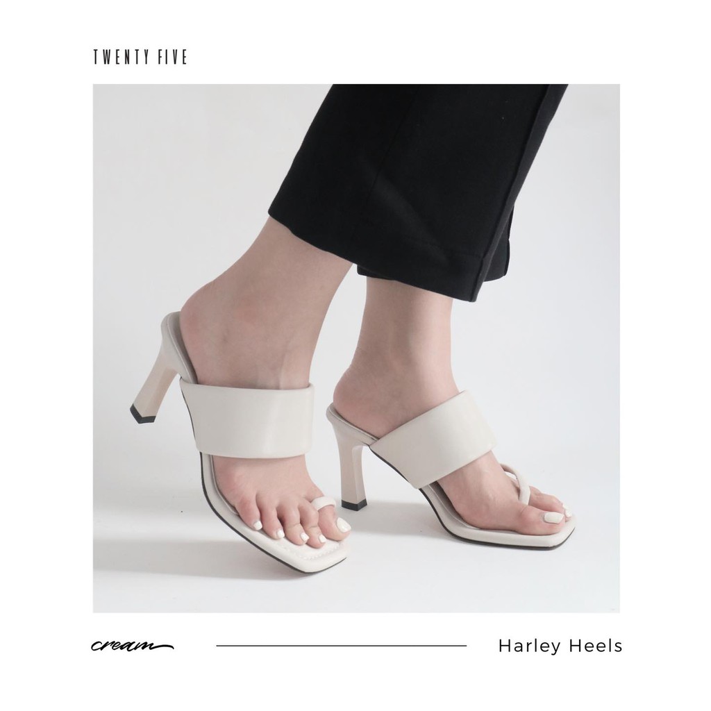 [Mã SKAMLTSM9 giảm 10% đơn 99K] Guốc quai ngang bự - Harley Heels Twentyfive Studio