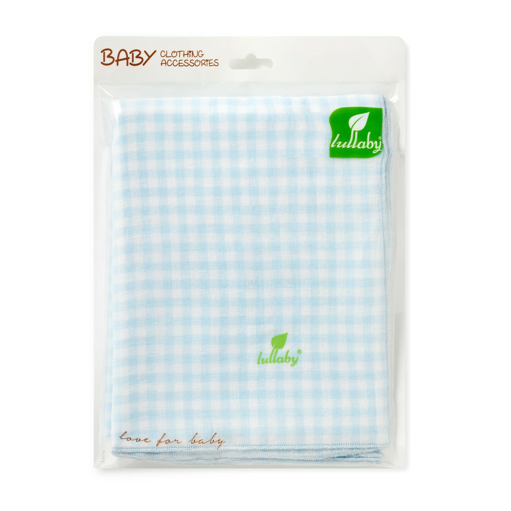 Khăn xô đa năng LULLABY kích thước 80x105cm dùng làm khăn tắm, khăn quấn bé chống giật mình, khăn che xe đẩy, chăn hè