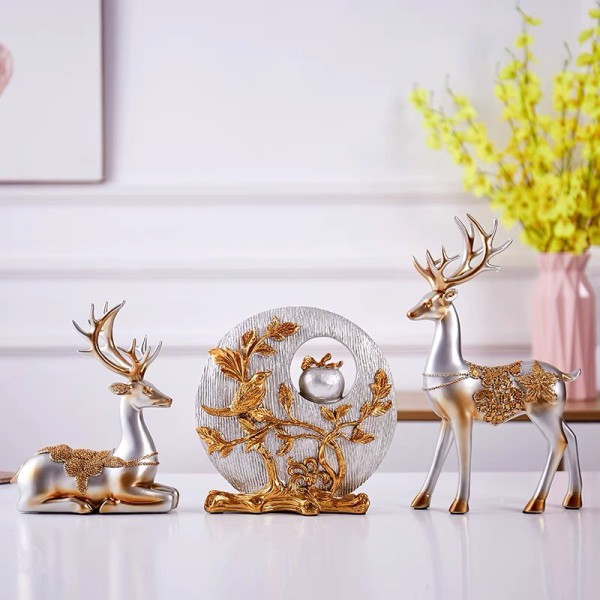 🦌Tượng Cặp Hươu Nai Decor🦌 Đồ trang trí Nội Thất Phòng Khách, Phòng Ngủ Cao Cấp Đẹp Rẻ - F20Beauty - Phong cách hiện đại | BigBuy360 - bigbuy360.vn