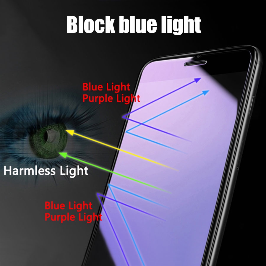 Kính cường lực chống ánh sáng xanh cho Samsung Galaxy A72 A52 A32 4G 5G A7 A8 A6 J4 J6 J7 Plus 2018 J7 Pro J2 Prime Note S10 Lite