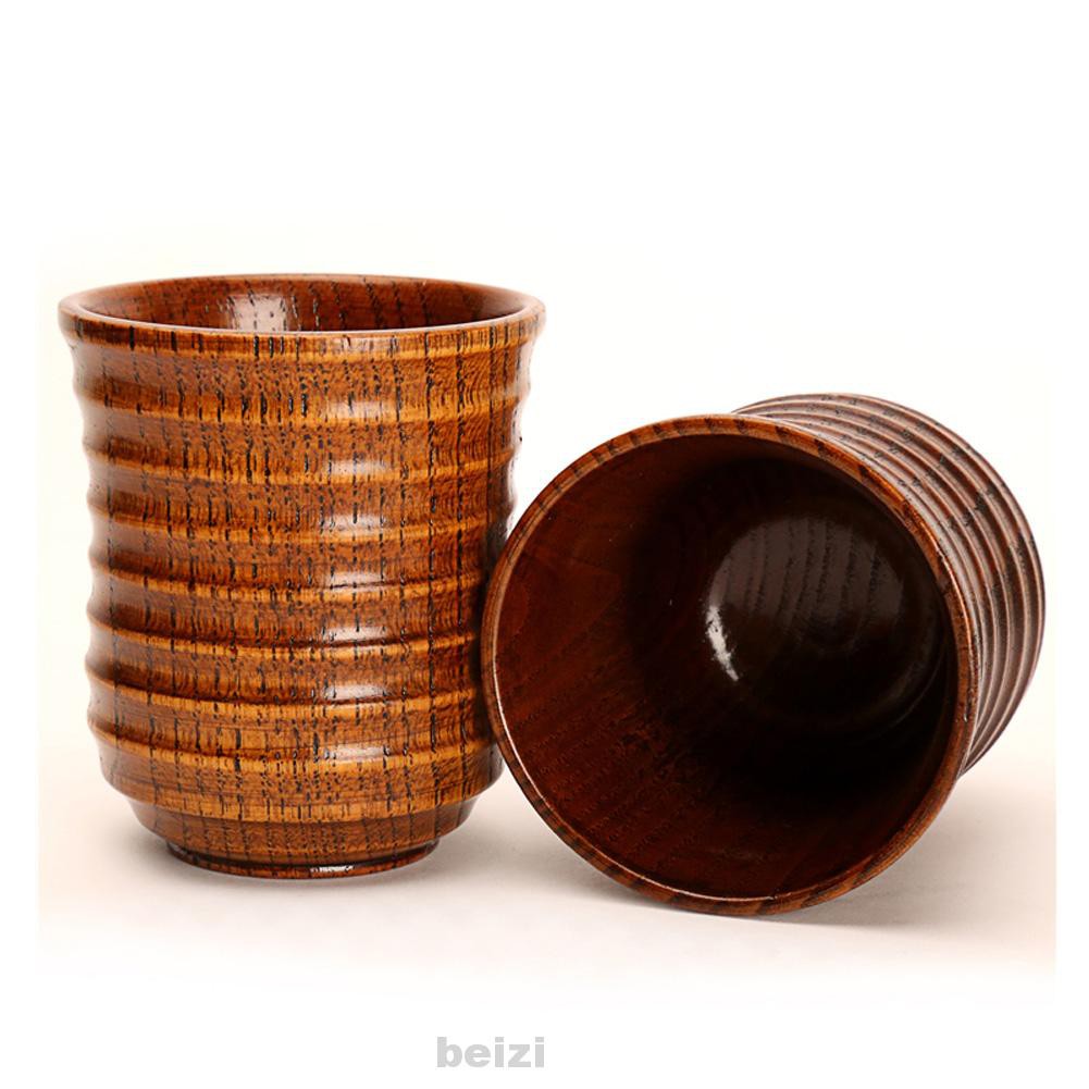 Wood Cup Eco Friendly Wooden Mug Coffee Drinkware Tea Water Delicate Elegant Decoration Natural