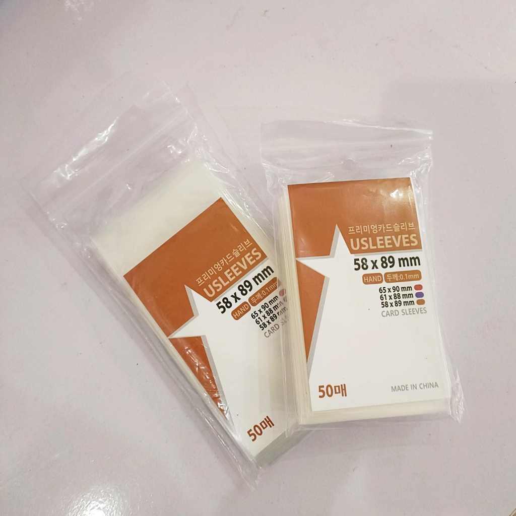 Bọc bài Sleeve USLEEVES HARD SIÊU DÀY 0.1mm, Bọc Photocard, Mini Photocard, ...
