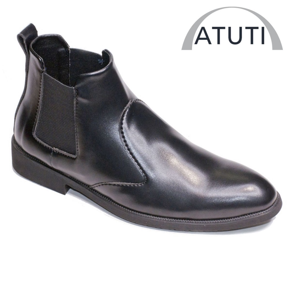 Giày Boot Nam ATUTI Cao Cổ Chất Đẹp Cao Cấp,Đế Khâu Siêu Bền, Tăng Chiều Cao 3cm Form Hàn Màu Đen - CB520-N VN