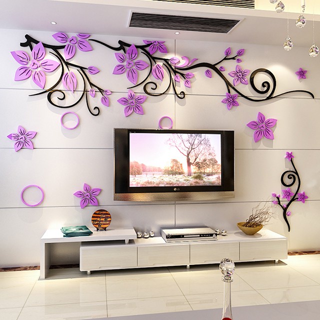 Bộ Full 2 Góc Như Ảnh - Tranh dán tường mica 3d decor khổ lớn trang trí tường phòng khách, ngủ Nhiều Size - EPeBen