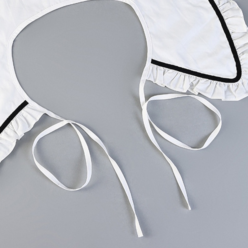 Cổ Áo Rời Cổ Bẻ Giả Khăn Choàng Màu Trắng Thời Trang Cho Nữ