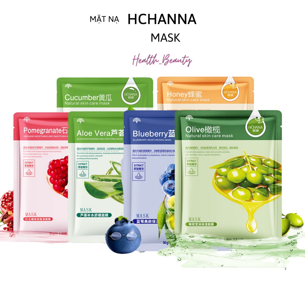 Mặt Nạ HCHANA Mask Dưỡng Ẩm Làm Trắng Da Se Khít Lỗ Chân Lông - Hàng Chính Hãng 30g