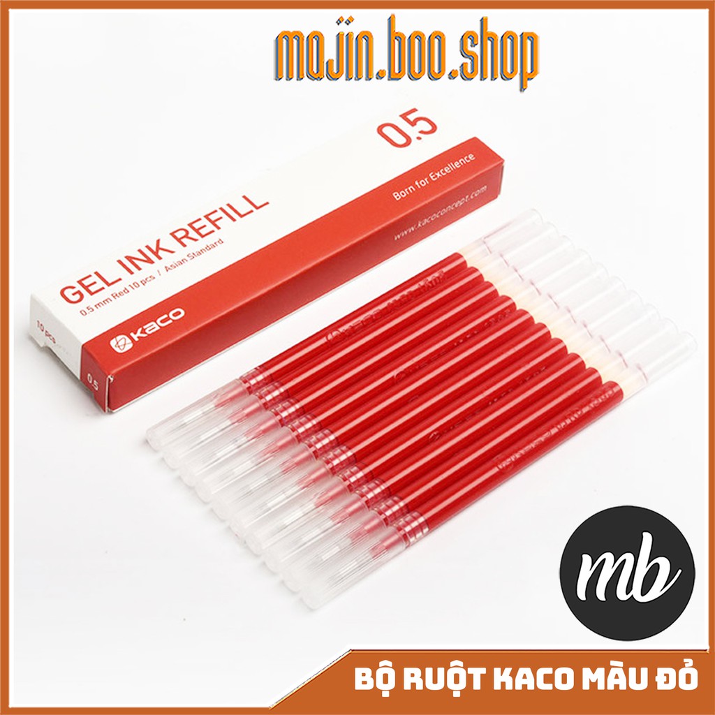 Ruột thay cho bút bi gel KACO PURE màu đỏ (chính hãng)