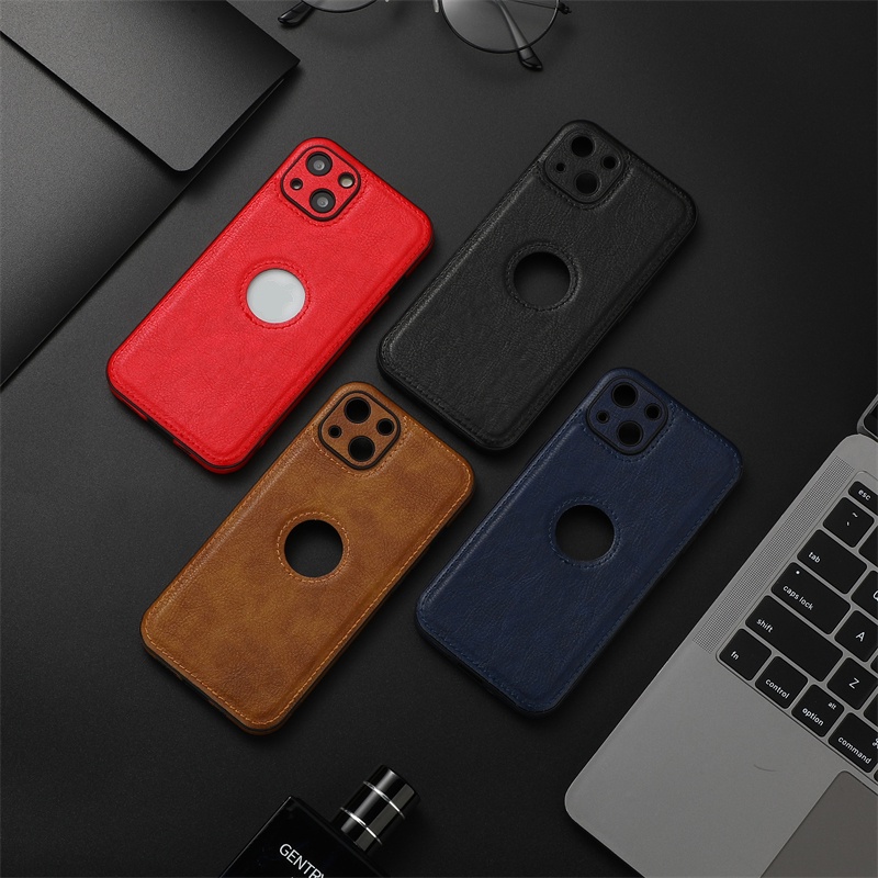 Ốp Điện Thoại Da Mềm Chống Sốc Chống Rơi Có logo Cho iphone 15 14 13 12 11 pro max xs xr x Sự Bảo Vệ