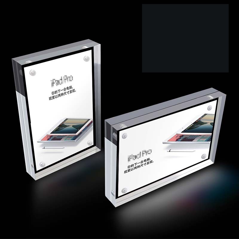 Khung Ảnh Để Bàn Trong Suốt Bằng Nam Châm Dùng Decor Phòng Ngủ, Phòng Khách