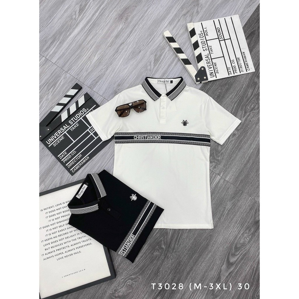 (ảnh +video) áo thun nam cổ bẻ thêu logo chuẩn đẹp thời trang vải tốt chuẩn trẻ trung | BigBuy360 - bigbuy360.vn