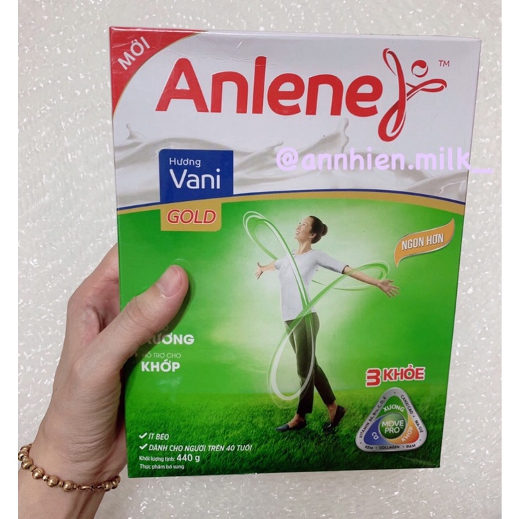 Sữa Anlene (vanila/socola) - hộp giấy 440g/1,2kg