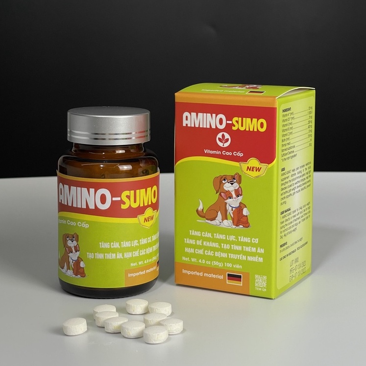 Mượt lông chó mèo AMINO SUMO giúp thú cưng tăng đề kháng miễn dịch bổ xung vitamin mượt lông và ăn ngon miệng