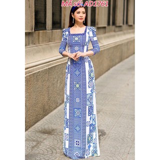 Toàn mẫu HOT về liên tục nha khách iu ⚡️ có big size 5XL ⚡️ AD1761 SET ÁO DÀI TRUYỀN THỐNG CỔ VUÔNG PHỐI REN TAY PHỒNG K