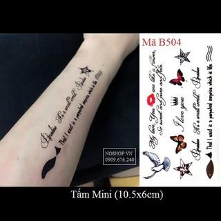 Hình xăm dán chữ B200
