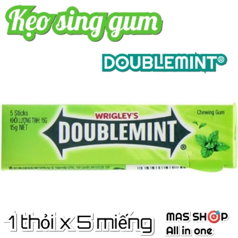 Kẹo gum Doublemint-thỏi 5miếng