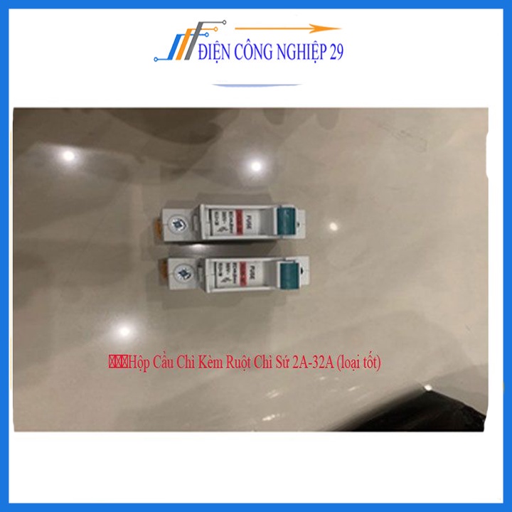 Hộp Cầu Chì Kèm Ruột Chì Sứ 2A-32A (loại tốt)