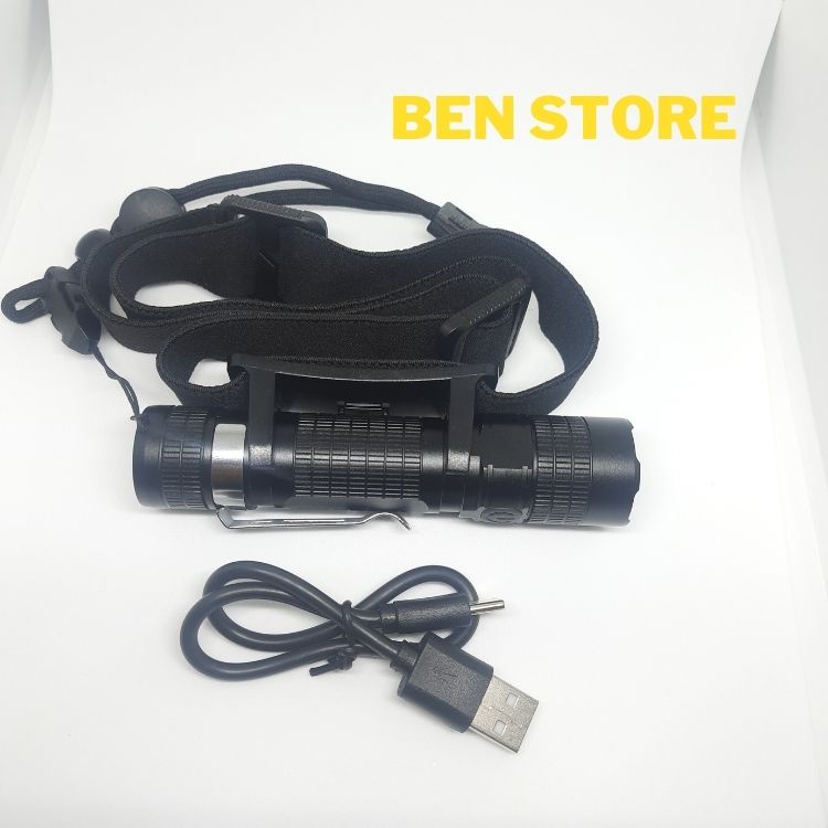 Đèn pin tích hợp đeo đầu và cầm tay mini siêu sáng type C S11