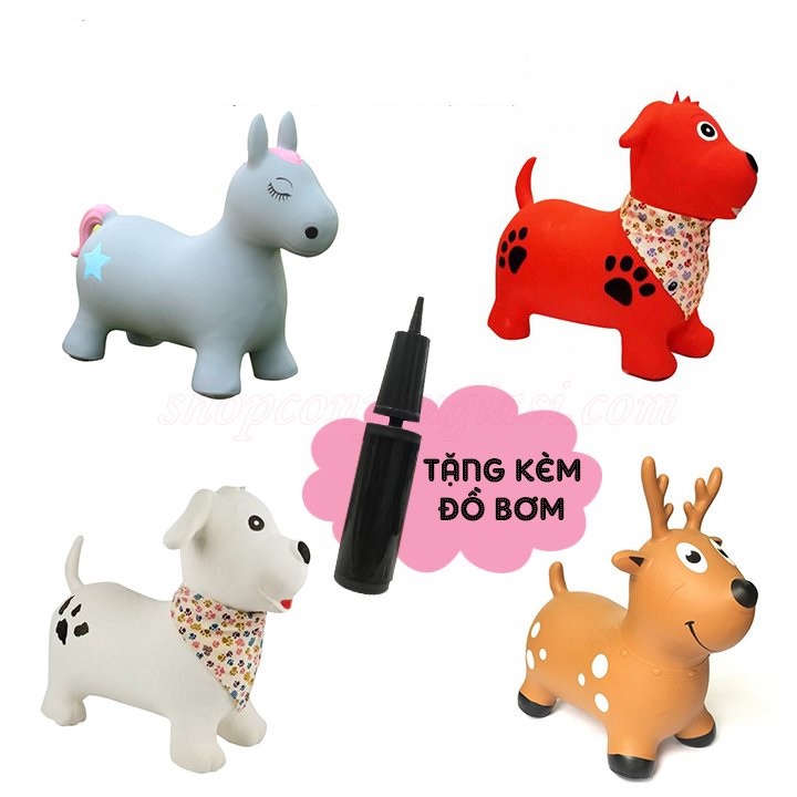 Thú nhún bơm hơi hình thú đủ mẫu Toys House