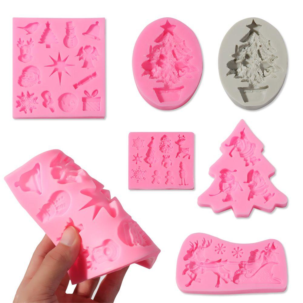 YNATURAL Khuôn Silicone Làm Bánh Phong Cách Giáng Sinh