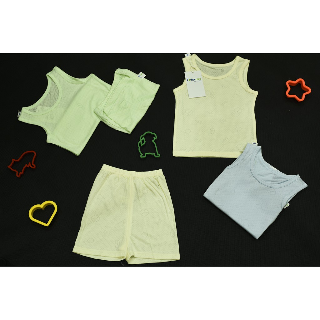 Bộ Quần áo trẻ em Ba lỗ FatherCare Sợi bạc hà mỏng