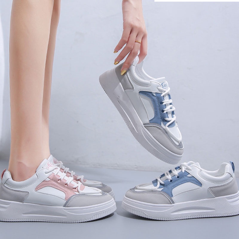 Giày Thể Thao Nữ Màu Trắng Có Đệm Lót Thời Trang