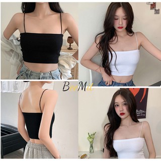 Áo 2 dây croptop sexy, Áo hai dây nữ dáng ôm cotton bozip siêu đẹp