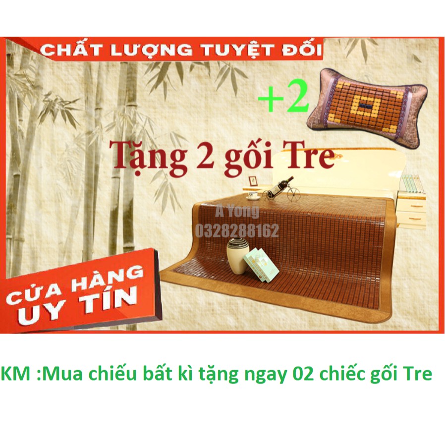 [Tặng 2 Gối ] Chiếu Trúc Hạt ( Chiếu Tre ) Nhập Khẩu